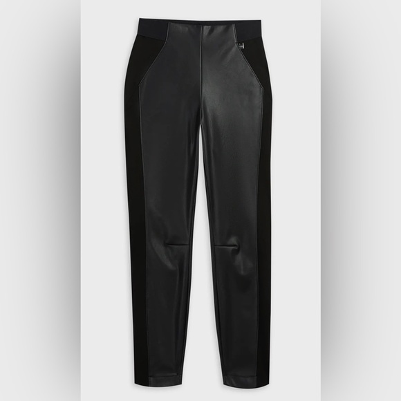 Ted Baker Faux Leather Black Leggings - Picture 2 of 9